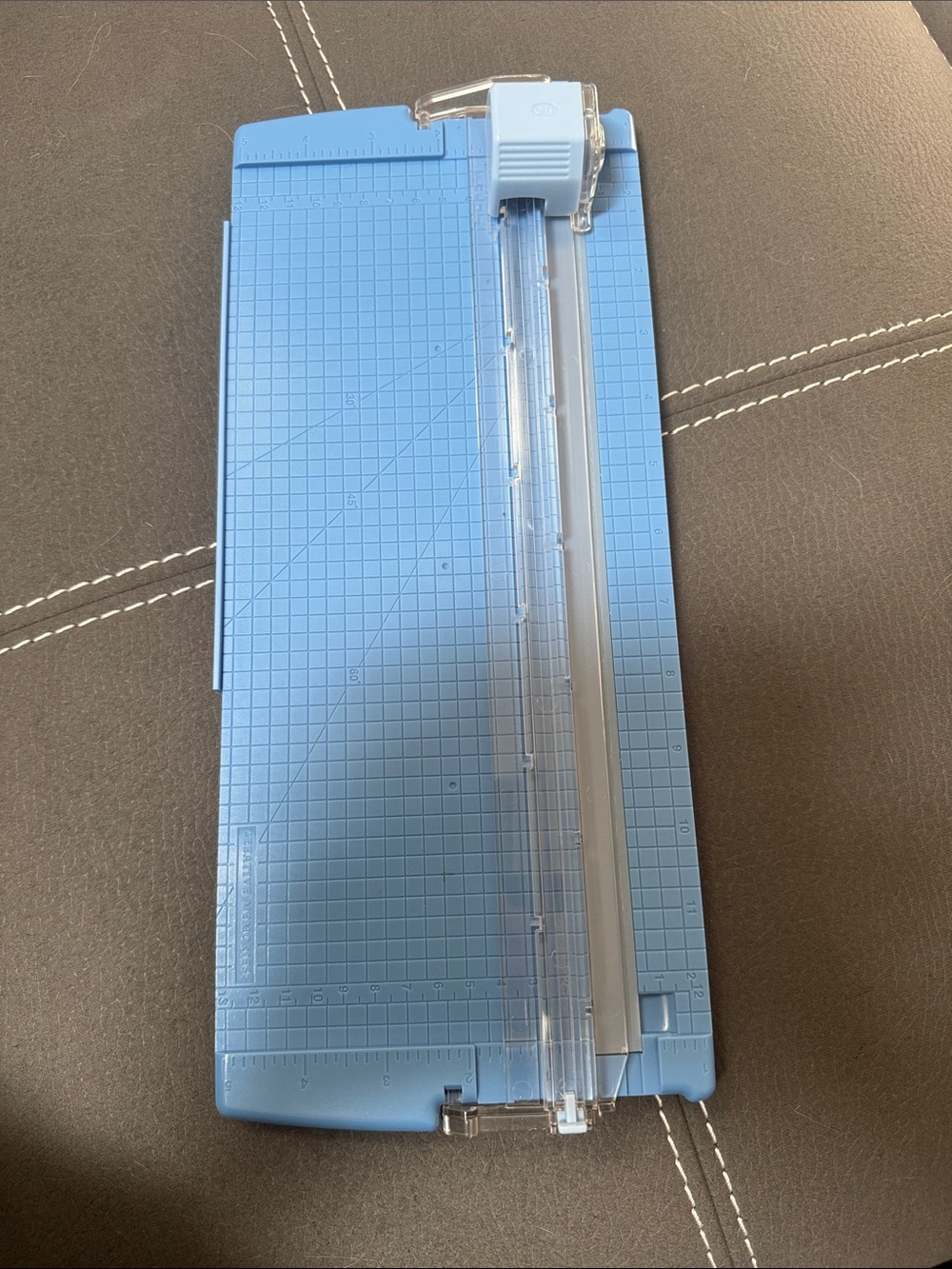 Light Blue Paper Trimmer with Clear Guide